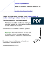 Balancing Equations Notes