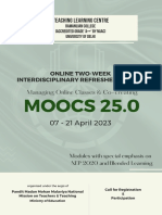 Managing Online Classes & Co-creating MOOCs 25.0