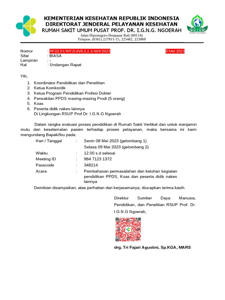Undangan Rapat Pendidikan PDF | PDF