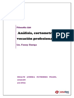 Análisis, Cortometraje Vocación Profesional - Odalys PDF
