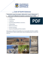 2023 Geoscience Research Projects PDF Western Australia PDF