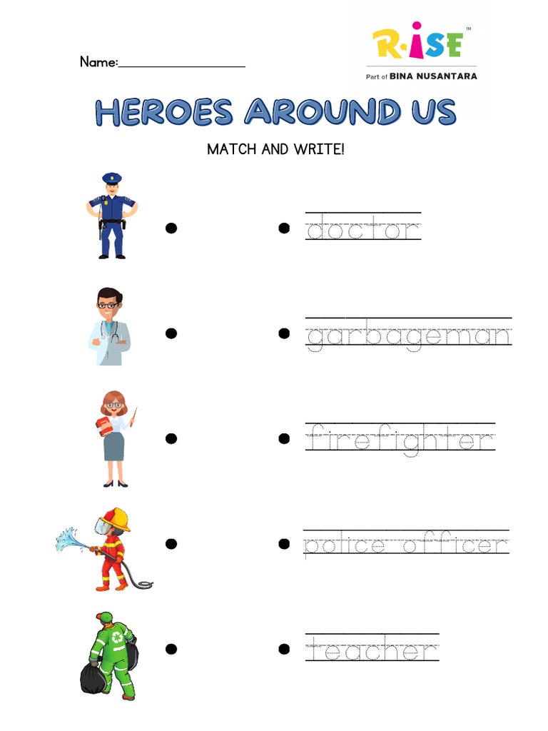 Heroes Worksheet PDF | PDF