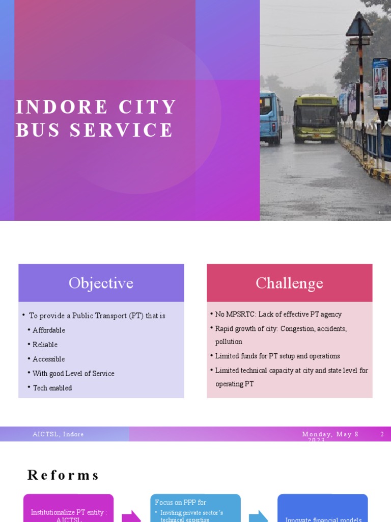 Indore City Public Transport Strategy | PDF