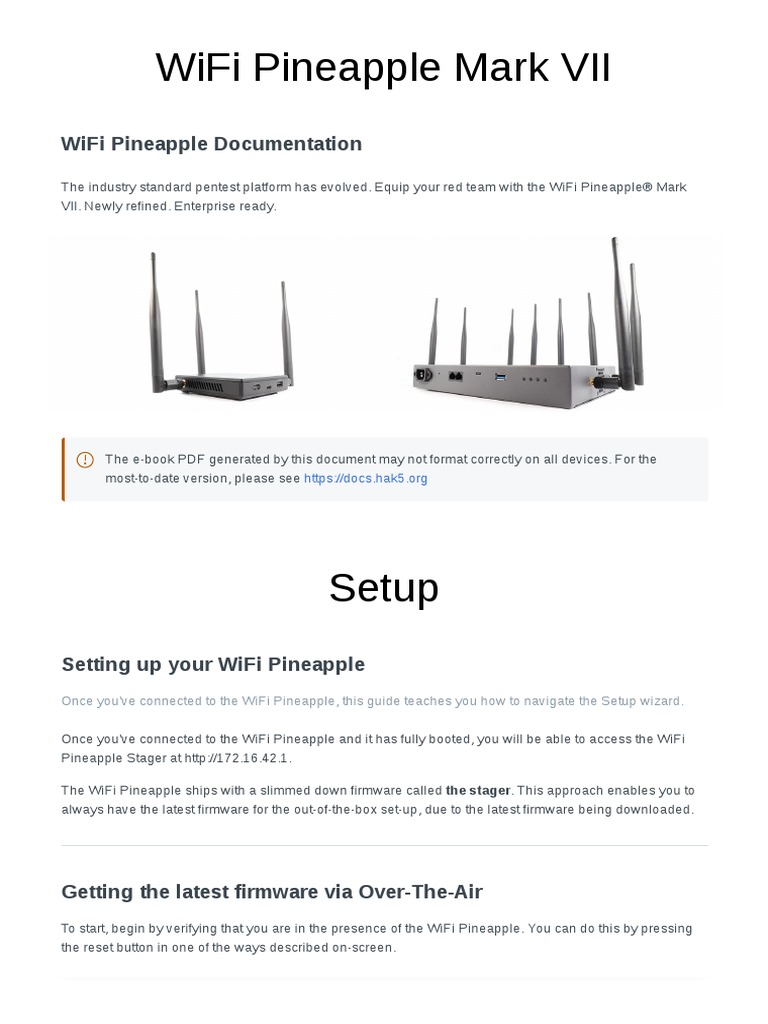 Wifi Pineapple mk7 2022 06 v1x-1 PDF | PDF | Ieee 802.11 | Wi Fi