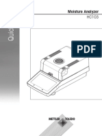 Mettler HC103 Moisture Analyzer Quick Guide PDF