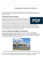 Chemical Process Safety Management - Definition, Techniques & Example PDF