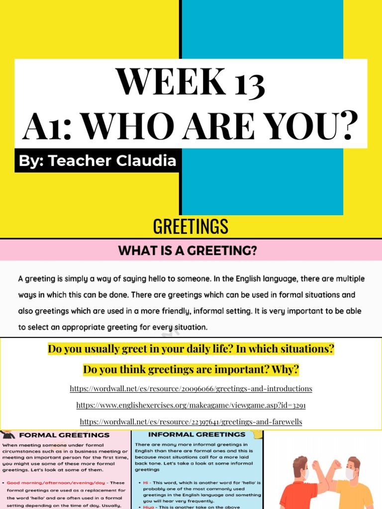Greetings and Daily Routines Guide | PDF