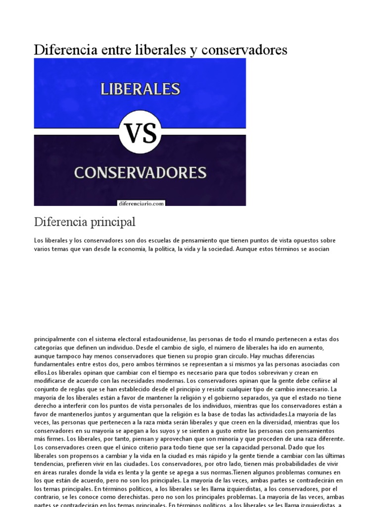 Liberales Conservadores PDF
