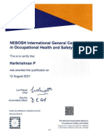 Harikrishnan Paloli (NEBOSH Certificate) PDF