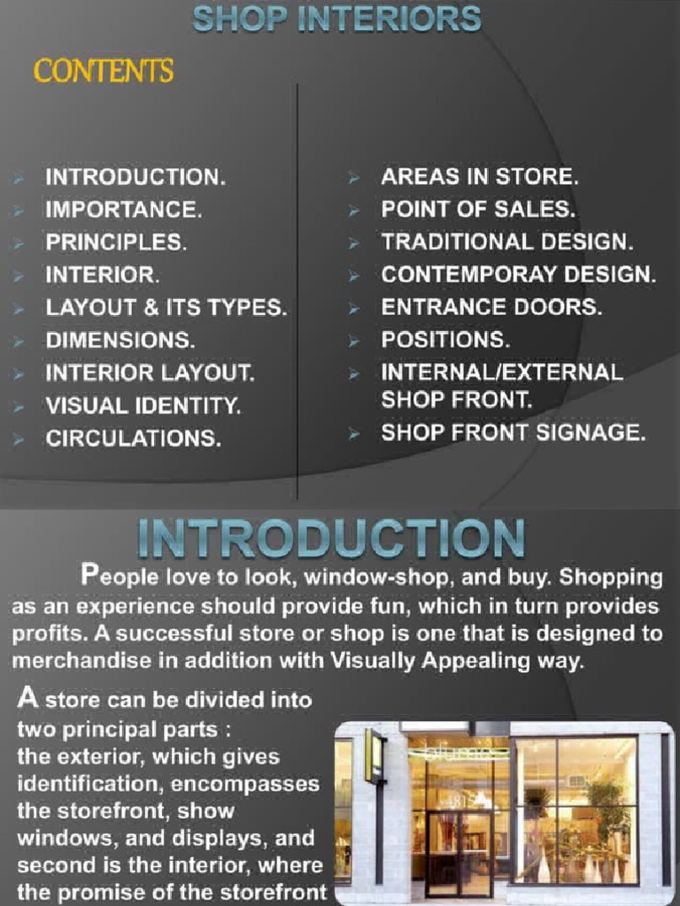 Retail Shops Planning | PDF
