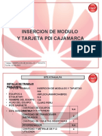 Insercion de Modulo y Tarjeta en Pdi Cajamarca