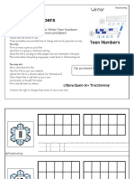 Free - Winter Teen Numbers Printable