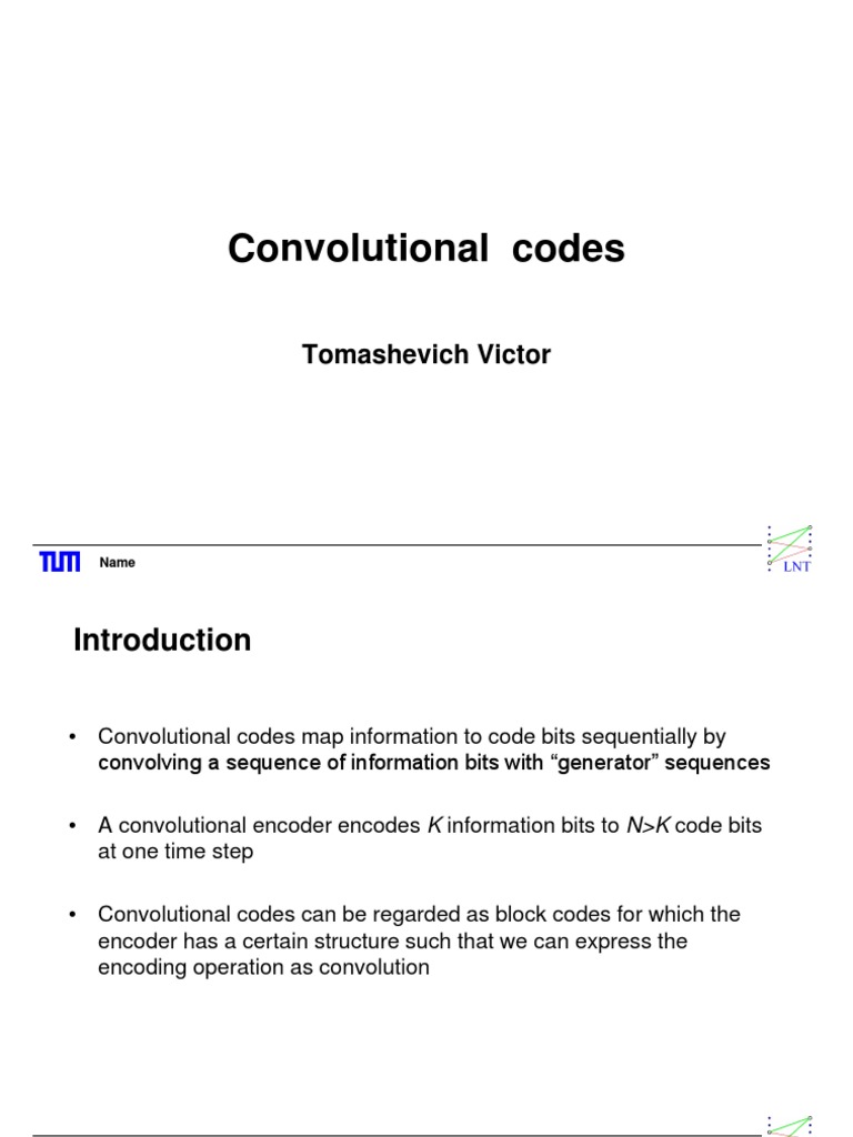 Recursive Systematic Convolutional Codes | PDF | Algorithms And Data ...