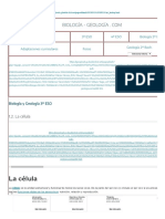 La Célula. Estructura de La Célula. Teoría Celular PDF