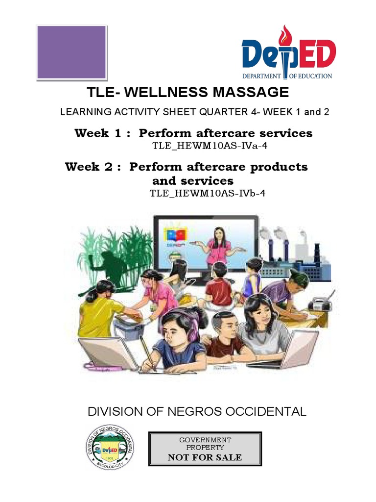 TleWellness Massage Week 1 Perform Aftercare Services Week 2