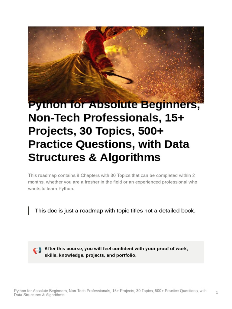 Python and Data Structures Roadmap | PDF | Python (Programming Language