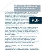 Baza Legală Privind Amplasarea Obiectivelor În Zona Drumului Public