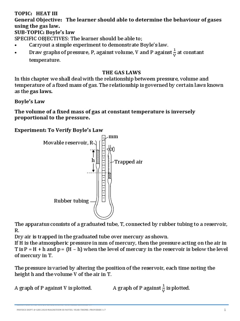S.4 Heat Notes Gayaza High School PDF PDF Gases Temperature