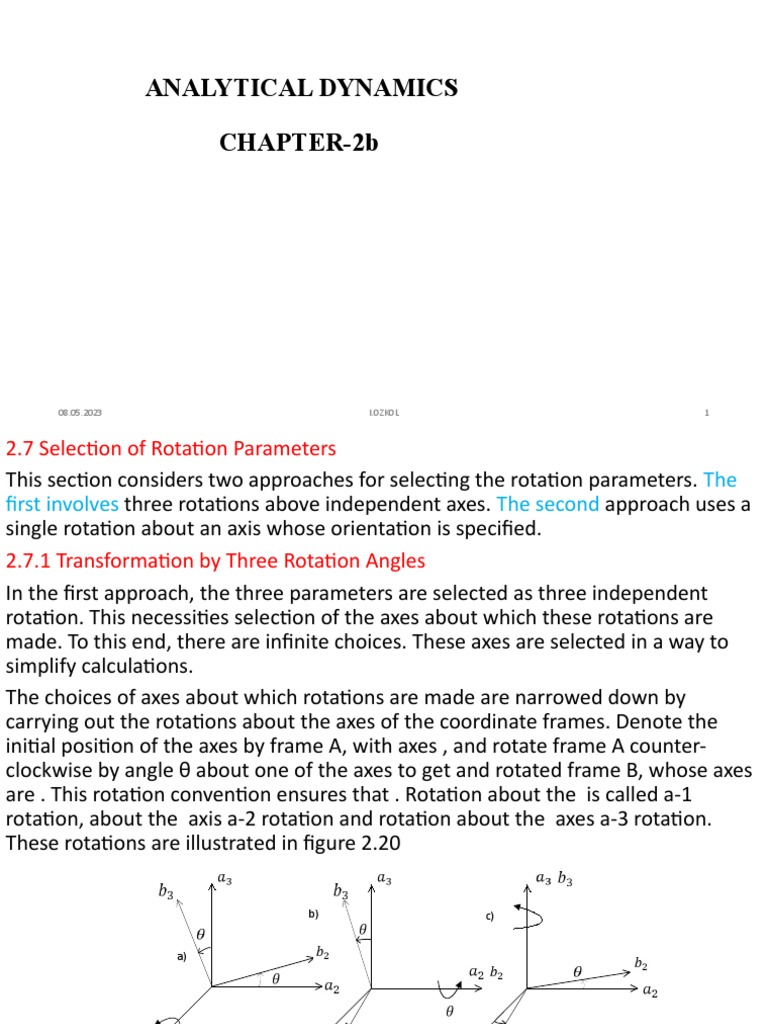 ANALYTİCAL DYNAMİCS CHAPTER -2b (1).pptx | PDF