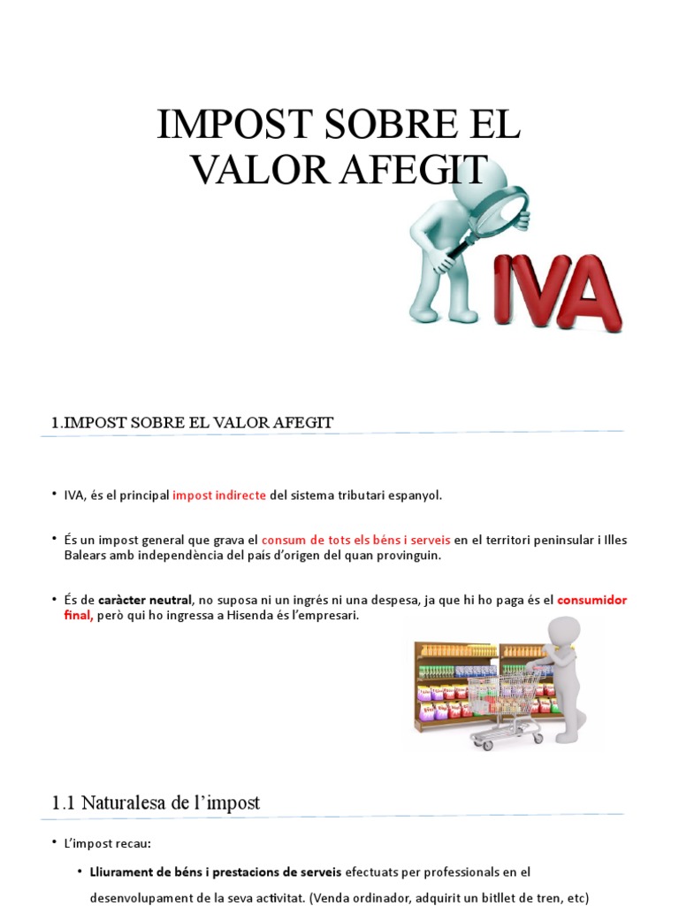 Impost Sobre El Valor Afegit | PDF