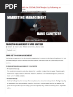 Marketing Management of Hand Sanitizer PDF