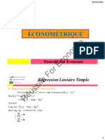 Econométrie Partie 2 La Méthode Des Moindres Carrés Ordinaire PDF
