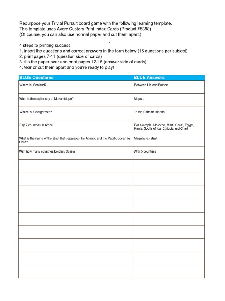 Trivial Pursuit PDF