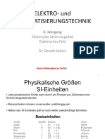 Elektro - Und Automatisierungstechnik II Jahrgang Elektrisches Strömungsfeld Und Elektrisches Feld v1 PDF