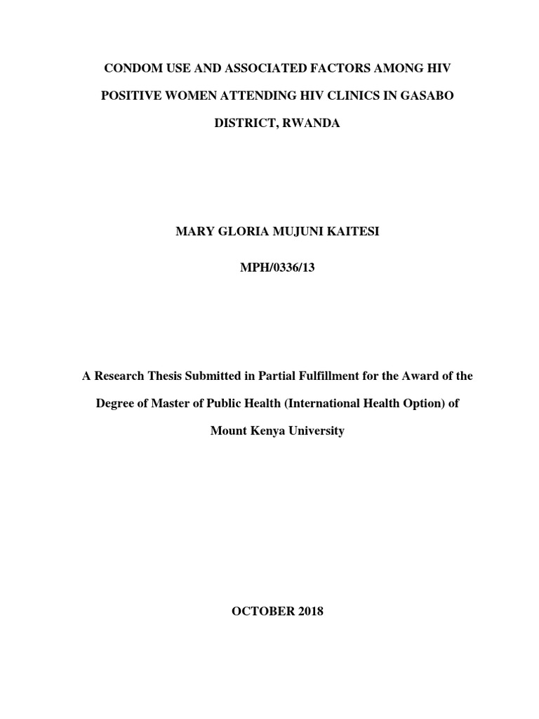 Condom Use and Associated Factors Among Hiv PDF | PDF | Hiv/Aids ...