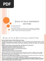 Role of PR in Different Sectors PDF