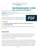 COVID-19: Multisystem Inflammatory Syndrome in Children (MIS-C) Clinical Feature PDF