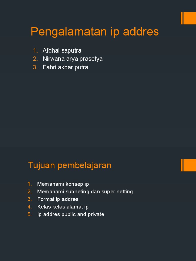 Pengalamatan Ip Addres TKJ 1 | PDF