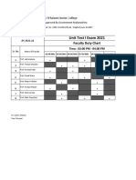 Faculty Duty Chart Exam Oct 20221