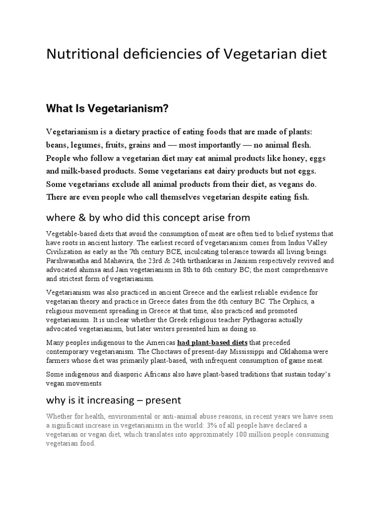 vegetarianism title for research paper