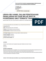 Upaya Ibu Hamil Dalam Pencegahan Penularan Hiv Dari Ibu Ke Bayi Di Puskesm073000