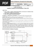 Exp 3 - Amplitude Modulation and Demodulation PDF