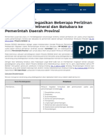 Pemerintah Delegasikan Beberapa Perizinan Pertambangan Mineral Dan Batubara Ke Pemerintah Daerah Provinsi