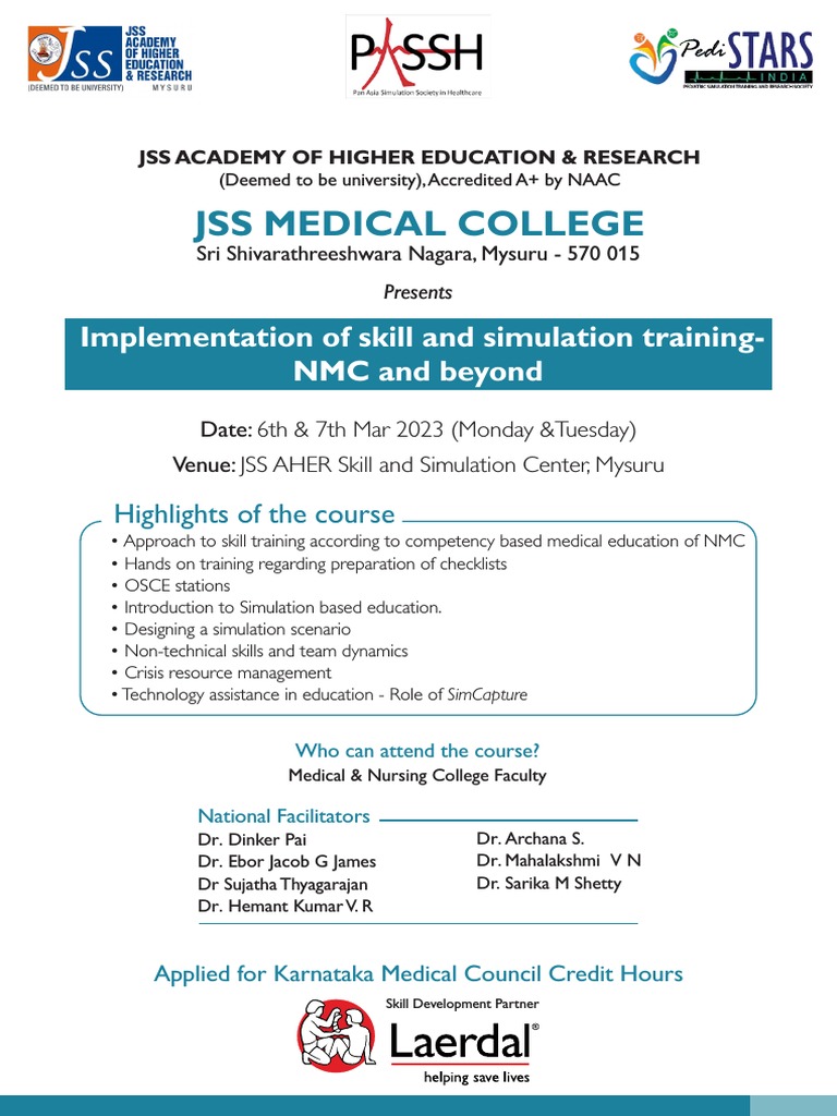 NMC Skill Training Workshop Agenda | PDF | Medical Education | Curriculum