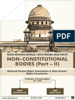 QUICK REVISION MODULE (UPSC PRELIMS 2022) POLITY: NON-CONSTITUTIONAL BODIES (Part – II) NHRC & SHRC