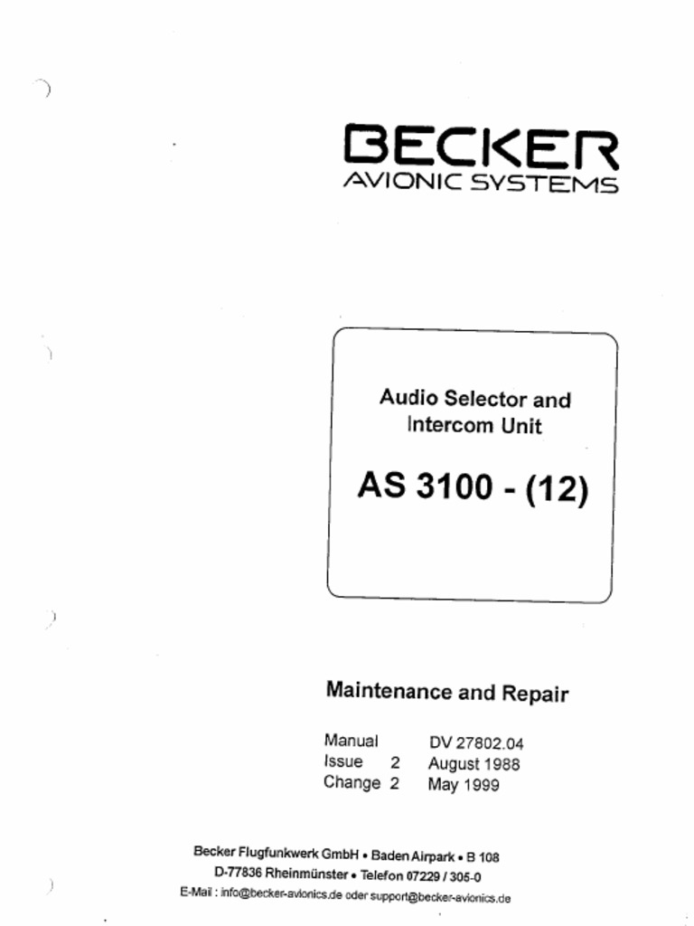 AS 3100 Unit Maintenance+and+Repair PDF PDF