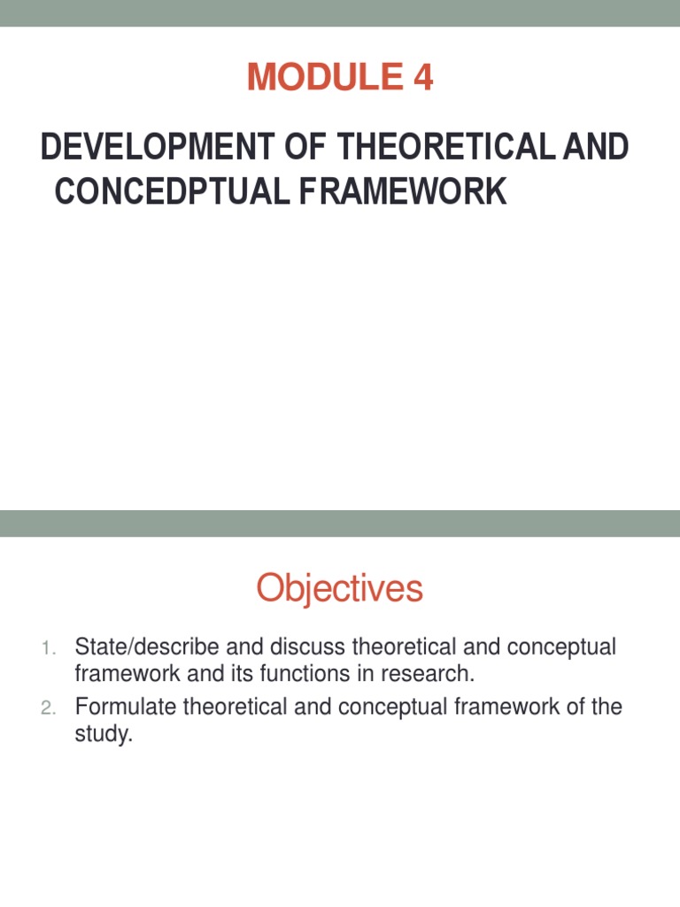 Theoretical and Conceptual Frameworks in Research | PDF