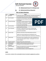 Role of Cabinet Members PDF