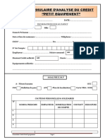 Formulaire D'analyse Credit Pe