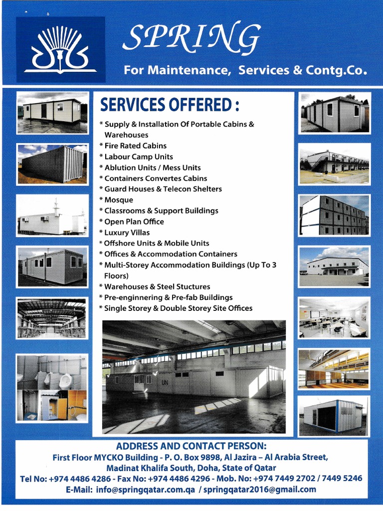 Spring Qatar: Construction & Services | PDF | Building Engineering ...