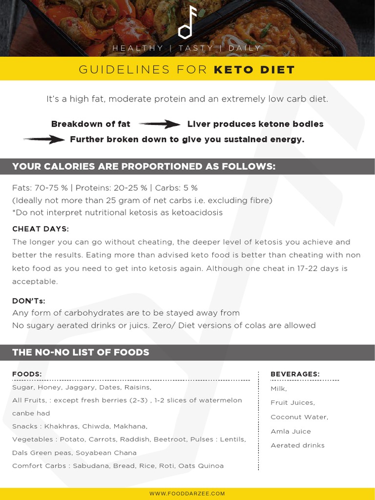 KETO Diet Guidelines | PDF