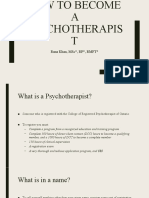 How To Become A Psychotherapist