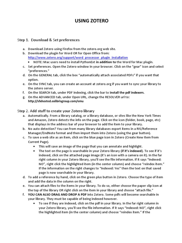 Getting Started with Zotero | PDF | Portable Document Format | World ...