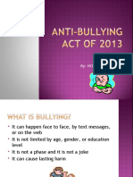 Anti Bullying Act of 2013 by Norlyn A. Santos