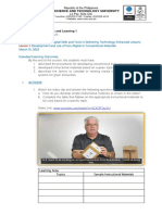 Unit 3 - Non Digital and Digital Skills and Tools in Delivering Technology Enhanced Lessons PDF