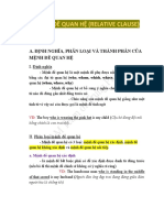 MỆNH ĐỀ QUAN HỆ (Mệnh Đề Tính Ngữ)